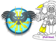 Legio Thunderbird : Full-Sized Knight Insignias 3d printed