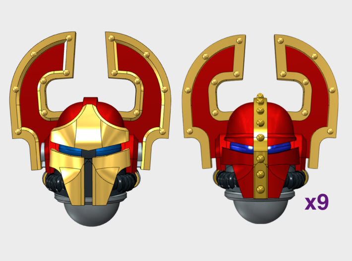 10x Wrecker Legion - Teutonic Helmets : Squad Set 3d printed