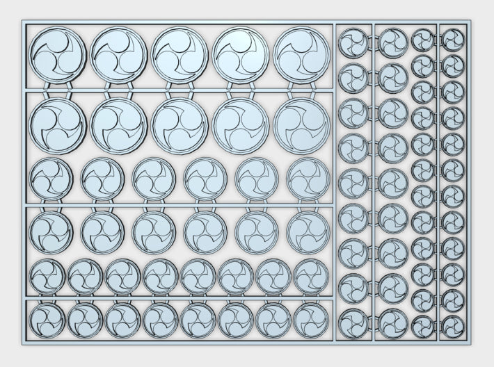 Mitsu Tomoe - Flat Vehicle Insignia pack 3d printed