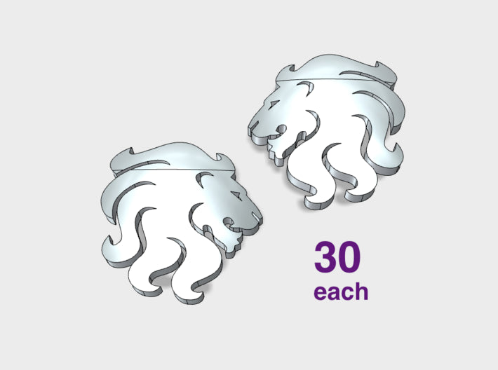 60x Celestial Lions - Shoulder Insignia pack 3d printed