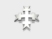 60x White Templars - Shoulder Insignia pack 3d printed