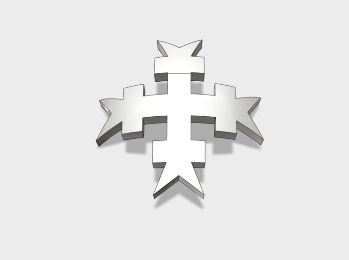 60x White Templars - Shoulder Insignia pack 3d printed