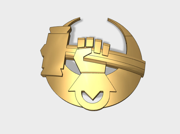 60x Hammers of Dorn - Shoulder Insignia pack 3d printed