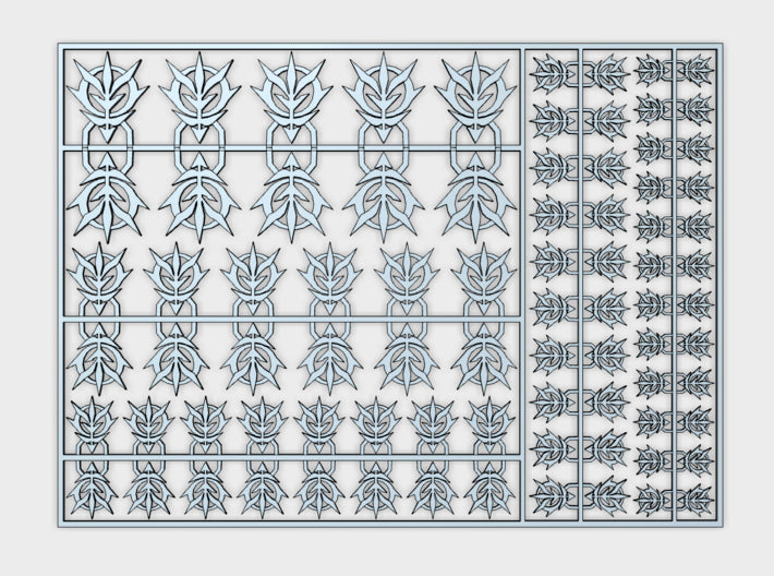 Gundam - Flat Vehicle Insignia pack 3d printed