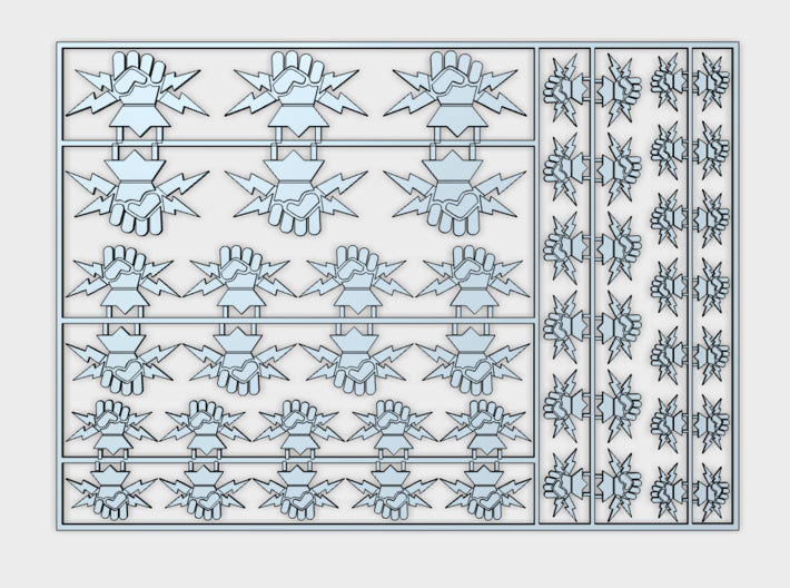 Excoriators - Flat Vehicle Insignia pack 3d printed