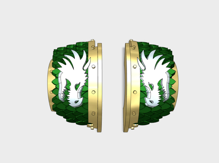 5x Dragon Head - T:2s Cataphractii Scaled Shoulder 3d printed