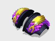 5x Winged Talon - T:2s Cataphractii Scaled Pads 3d printed