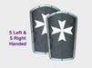 Maltese Cross: Manowar Power Shields (L&amp;R) 3d printed Large: 10 Shields