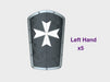 Maltese Cross - Manowar Power Shields (Left) 3d printed
