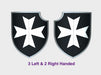 Maltese Cross - Lancer Power Shields (L&amp;R) 3d printed