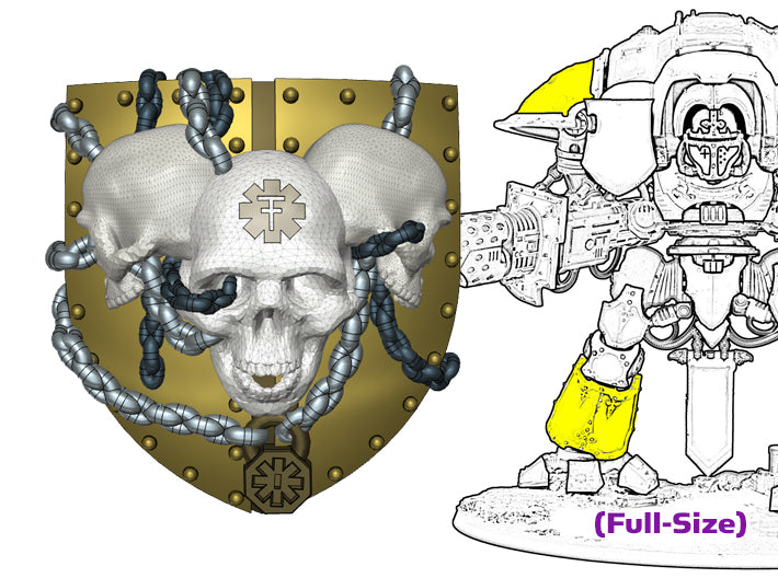 Legio Iron Vigil : Full-Sized Knight Insignia Set 3d printed For a Full-Sized Knight