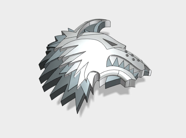 60x Shaggy Wolf - Right Shoulder Insignia pack 3d printed