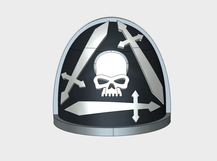 10x Silver Guard - G:4a Shoulder Pads 3d printed