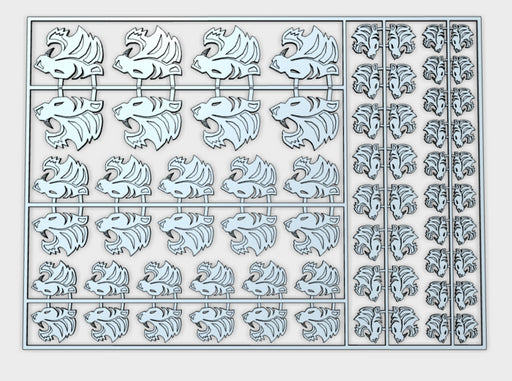 Silver Tigers - Flat Vehicle Insignia pack 3d printed