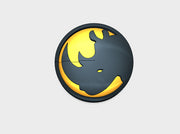 60x Black Rhinos - Shoulder Insignia pack 3d printed