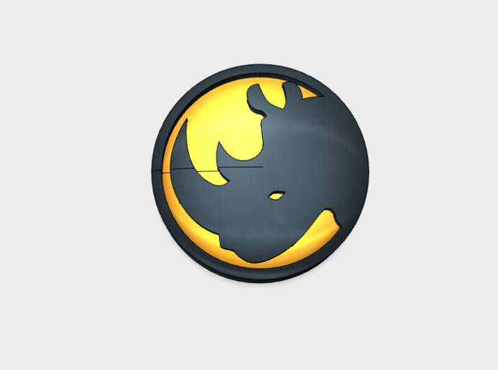 60x Black Rhinos - Shoulder Insignia pack 3d printed