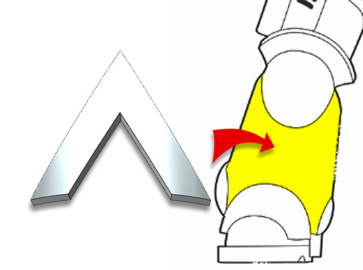 20x Heavy Support - Small Bent Insignias 3d printed