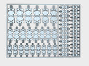 Angry Skull - Flat Vehicle Insignia pack 3d printed