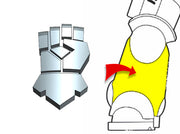 20x Kings Fist (R) - Small Bent Insignias (5mm) 3d printed