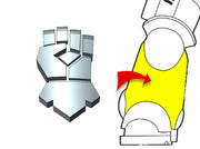 20x Kings Fist (L) - Small Bent Insignias (5mm) 3d printed