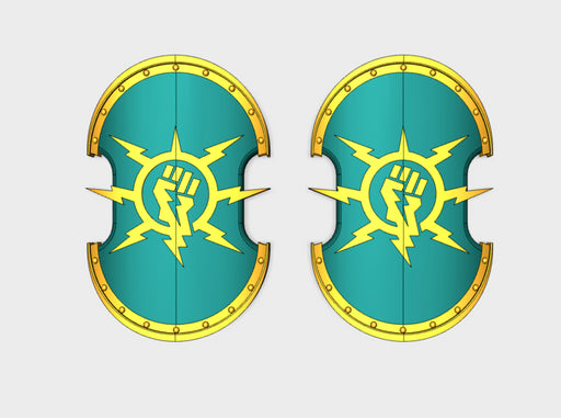 Storm Fists - Trojan Power Shields (L&amp;R) 3d printed Small = 2 Shield (L&amp;R)