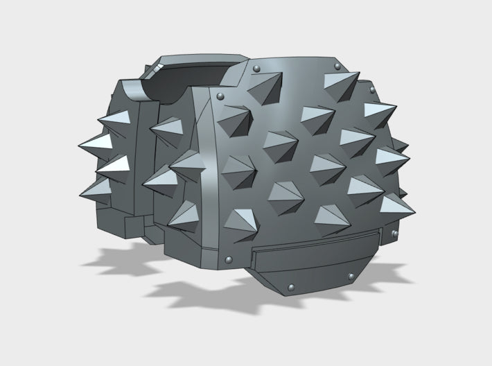 Hexa-Spiked : Redem Shoulders 3d printed Will fit the Primaris Redemptor model