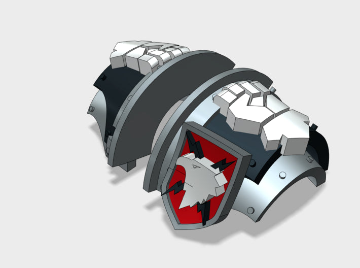 5x King Strikers - T:2c Cataphractii Shoulder Sets 3d printed