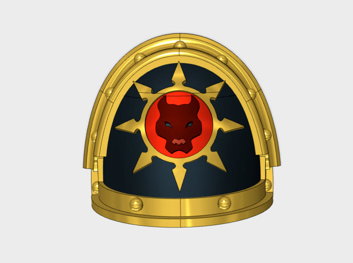 10x Hounds of Abbadon - G:3a Shoulder Pads 3d printed