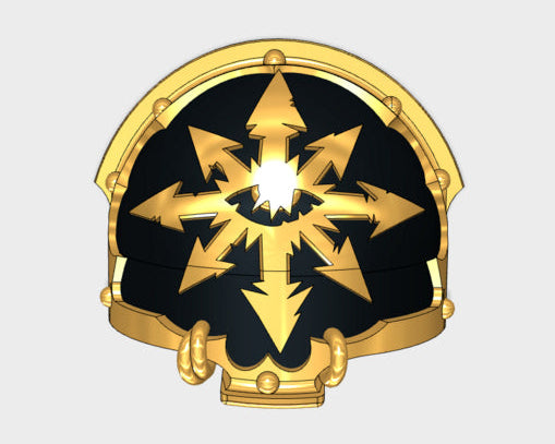 10x Dark Legion - T:4a Chaos Terminator Shoulders 3d printed