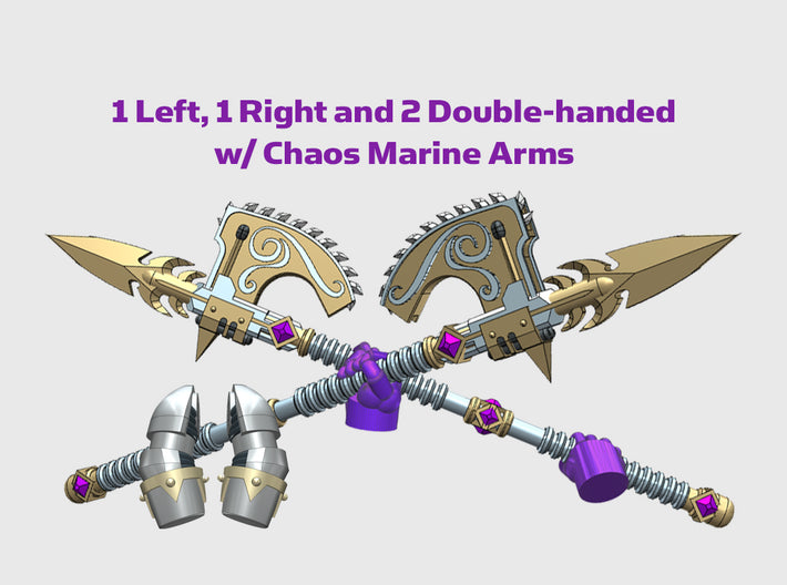 4x Roto Halberd: Phoenician - Chaos Set 3d printed