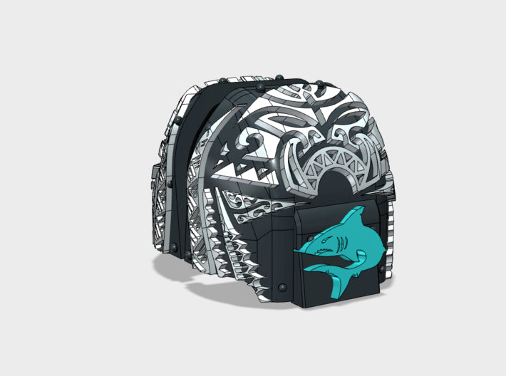 Makodon: Atlas Pattern Shoulder Pads 3d printed