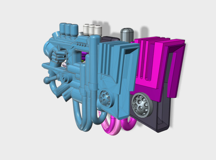 Sonic Disrupter XL (PM) 3d printed Size Comparison to Standard Size (blue)