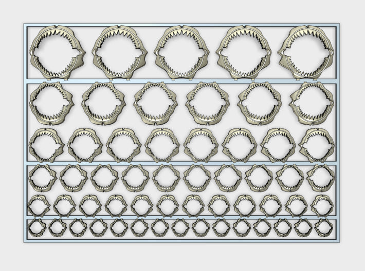 Shark Jaw - Multi pack 3d printed