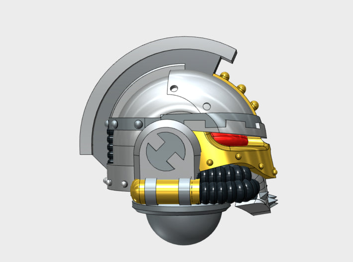 10x Base - Crested Iron Skull Helmets 3d printed