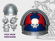 Nightmare Legion - Abhor: Demonic Pauldrons 3d printed