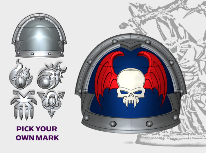 Nightmare Legion - Abhor: Demonic Pauldrons 3d printed