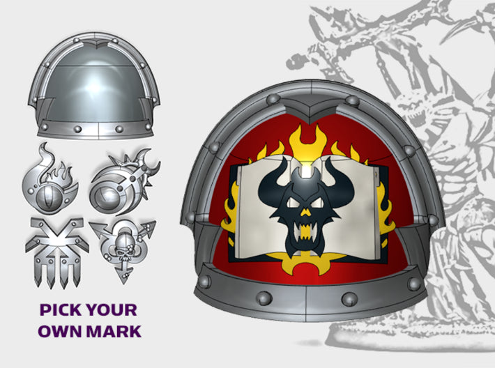 Book of Demons - Abhor: Demonic Pauldrons 3d printed