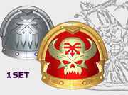 Brazen Beasts - Abhor: Demonic Pauldrons 3d printed