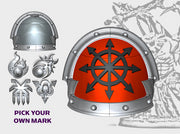 Chaos Wheel - Abhor: Demonic Pauldrons 3d printed