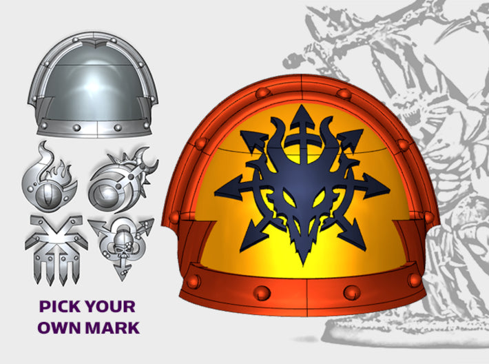 Devil Dragons - Abhor: Demonic Pauldrons 3d printed