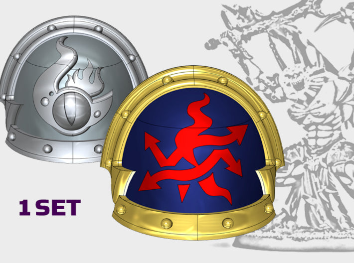 the Scourged - Abhor: Demonic Pauldrons 3d printed