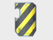 Hazard Stripes - Marine Boarding Shields 3d printed Small = 1 Shield