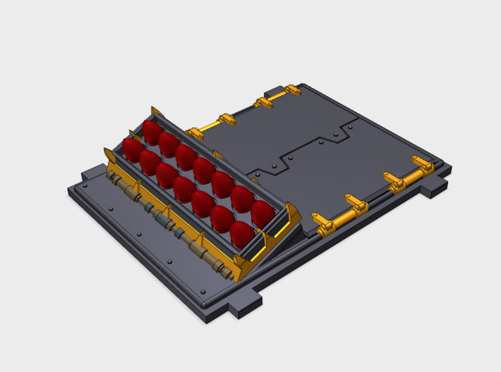 Bedlam Missile Launcher : Full Rack 3d printed