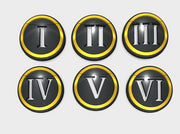 10x Circle Numerals 1-6 : Shoulder Insignia pack 3d printed