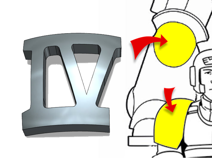 20x IV - Tiny Convex Insignias (3mm)	 3d printed