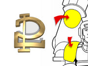 20x Ogothic #2 - Tiny Convex Insignias (3mm) 3d printed