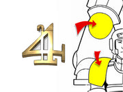 20x Ogothic #4 - Tiny Convex Insignias (3mm) 3d printed