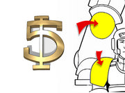 20x Ogothic #5 - Tiny Convex Insignias (3mm) 3d printed