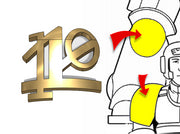 20x Ogothic #10 - Tiny Convex Insignias (3mm) 3d printed