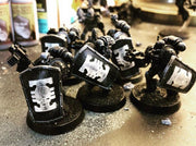 10x Disciples of Caliban - Bent Insignia (11x18mm) 3d printed